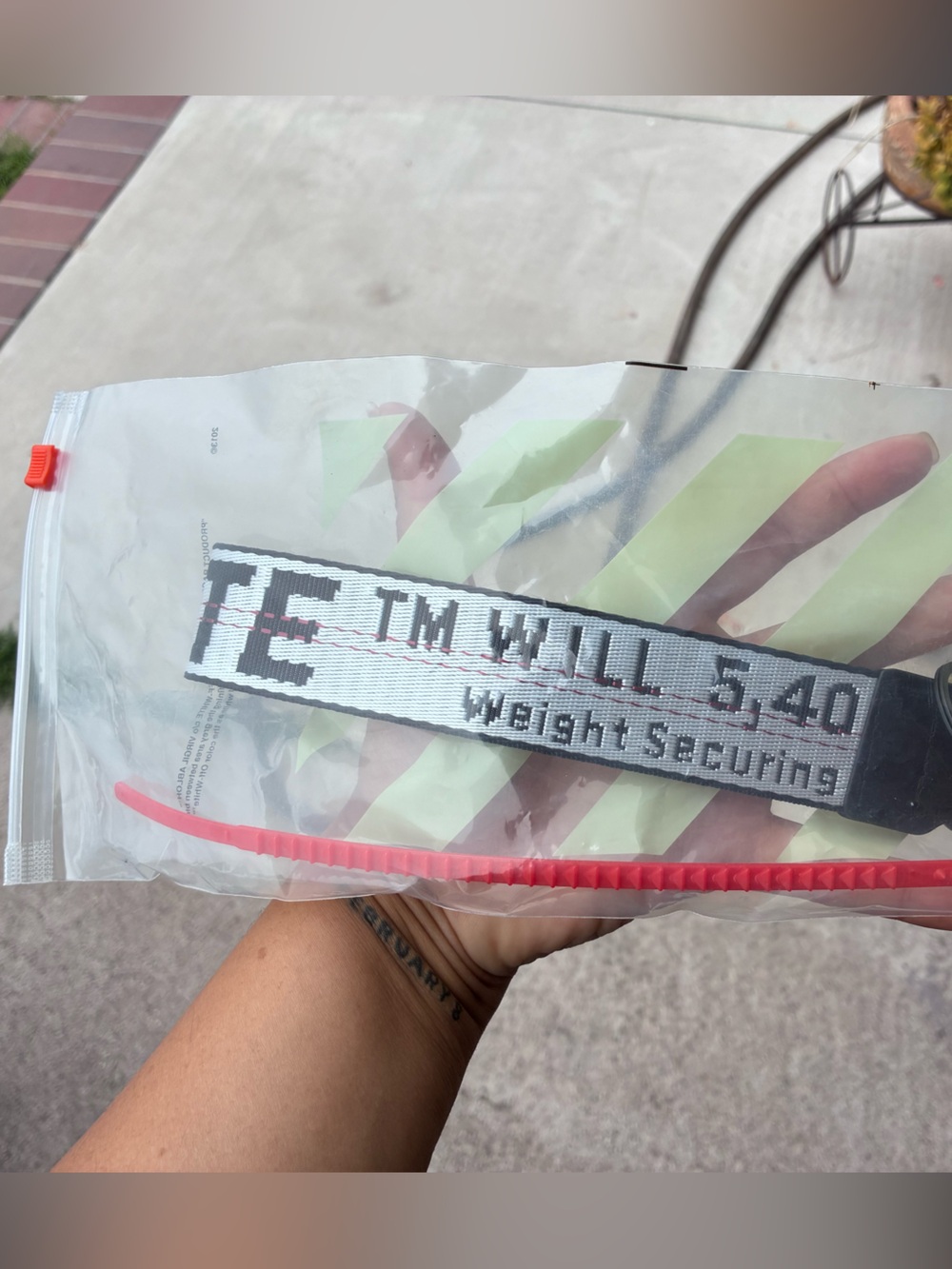 Off white keychain belt accessory men TM